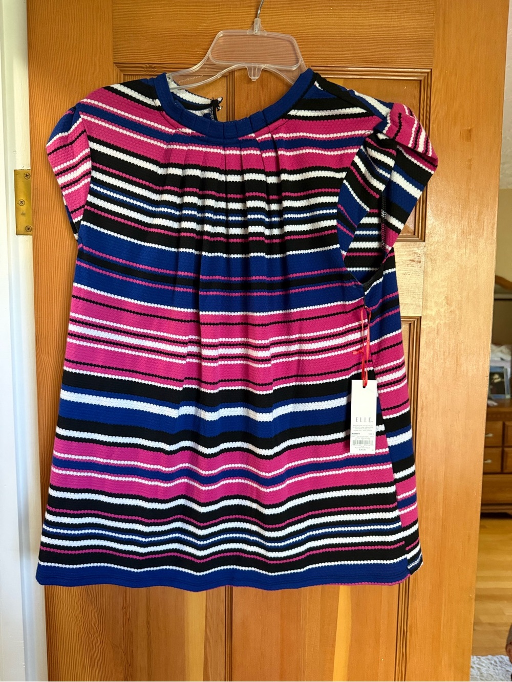 Elle Striped Knit Top in Pink, Blue & Black